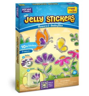 Jelly Sticker - Flowers and Butterflies