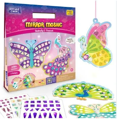 Mirror Mosaic - Butterfly & Peacock