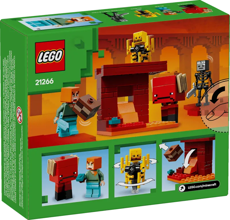 LEGO - The Nether Lava Battle - Minecraft