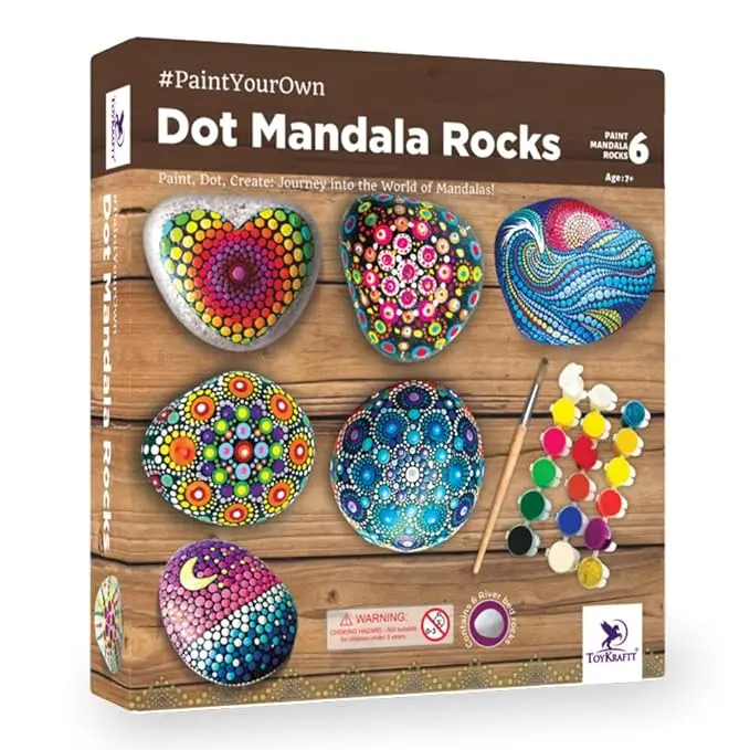 Dot Mandalas Rock Painted