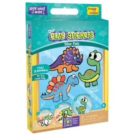 Clay Sticker - Dino Pals
