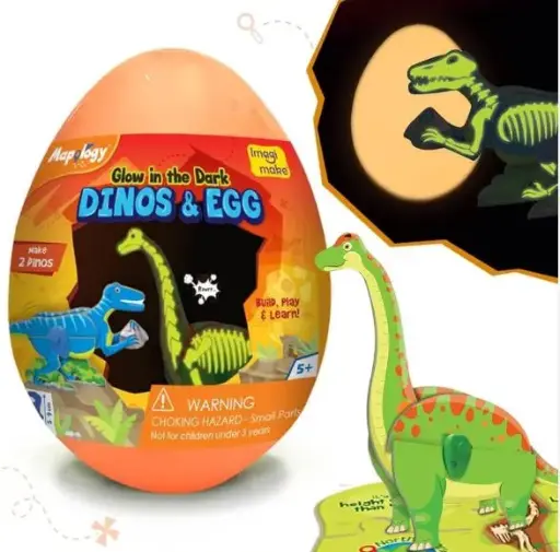 Mapology: GID - Dino & Egg - Orange